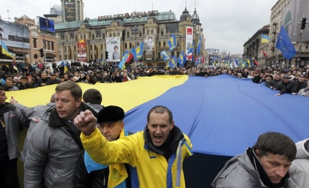 Национална стачка на опозицията в Украйна от януари