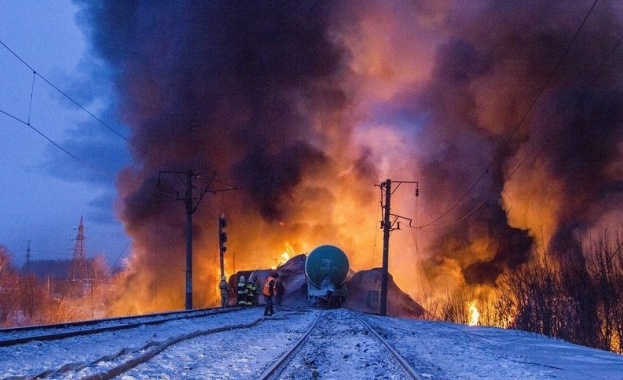 32 вагона с газ дерайлираха край Москва