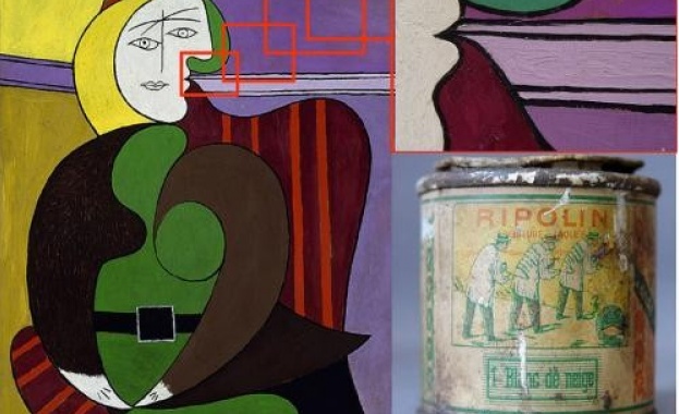 Пикасо понякога е рисувал с боя, ползвана в строителството