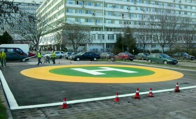 Хеликоптерната площадка в МБАЛ Бургас е готова да приеме авиолинейки