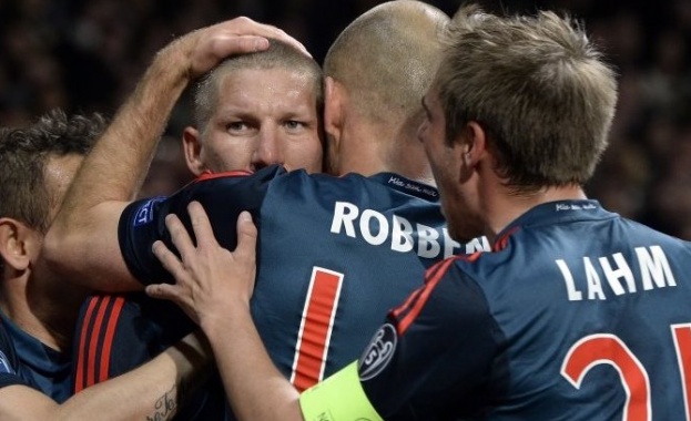 Пищно празненство за Байерн в Манчестър 