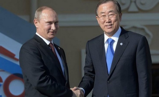 Путин разговаря с Бан Ки-мун