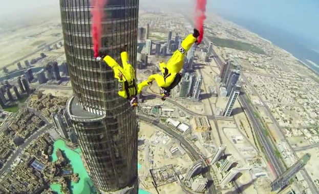 Скок от 828-метровия „Бурдж Халифа" е новият рекорд на "Гинес" (видео)