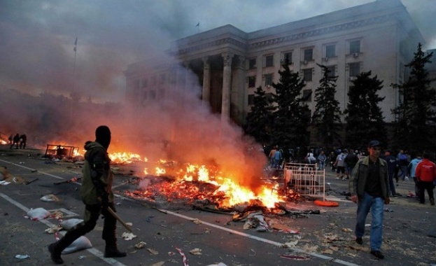 В резултат на руската ракетна атака срещу Одеса беше повредена