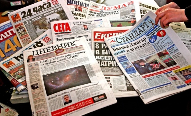 Водещи заглавия на първите страници
в 24 часа България успя
