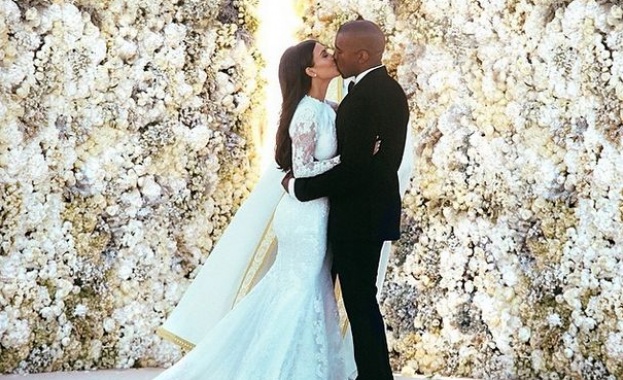 Сватбена снимка на Ким Кардашиян и Кание Уест взриви Instagram