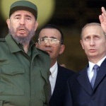 Путин се среща с Фидел Кастро