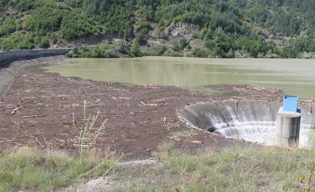 Започна почистването на яз. „Боровица” от дървета, довлечени от приливна вълна