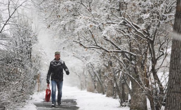 Жълт код за силен снеговалеж в четири области в страната
