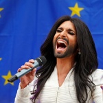 Кончита Вурст пя в Европарламента 
