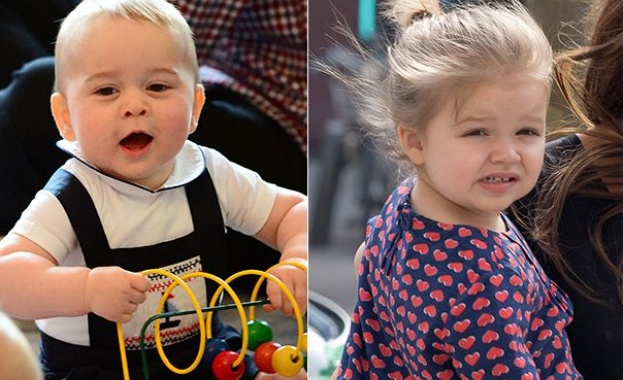 Принц Джордж и Харпър Бекъм - любимите деца на Великобритания