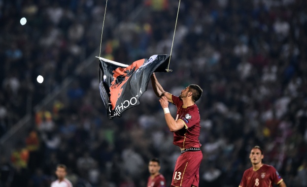 УЕФА присъди служебна победа на Сърбия над Албания, но й отне три точки