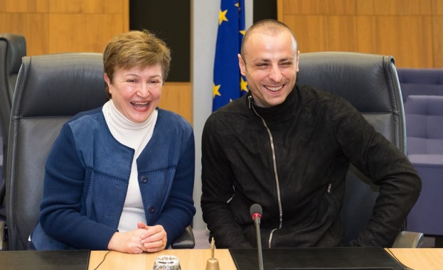 Бербатов гостува на Кристалина Георгиева в Брюксел