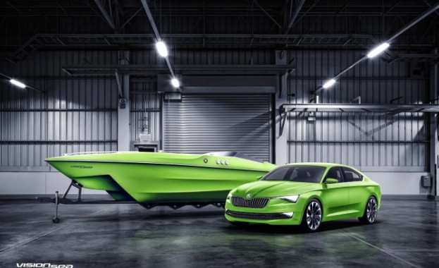 Skoda VisionC си има морски приятел 
