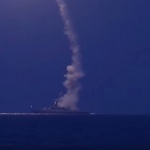 Пуснаха видео от атаката на руските кораби в Сирия