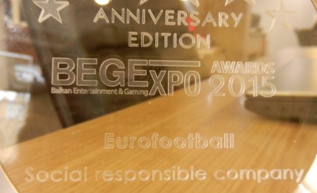 „Еврофутбол” спечели награда за отговорен бизнес на BEGE EXPO 