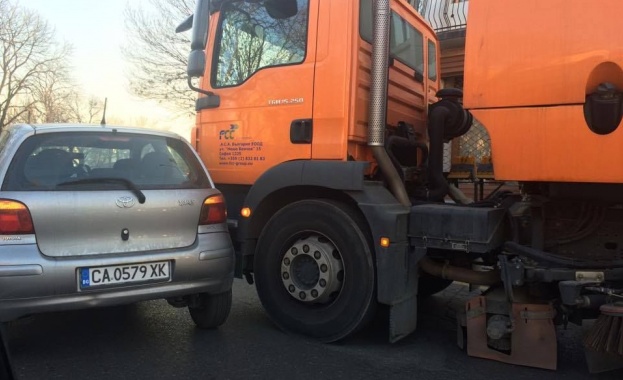 Катастрофа в столицата причини задръстване