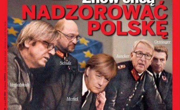 Полско списание "облече" Меркел в нацистка униформа заради търканията с ЕС