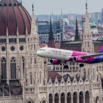 Най-новият Аirbus a321 на Wizz air за първи път на авиошоуто в Будапеща