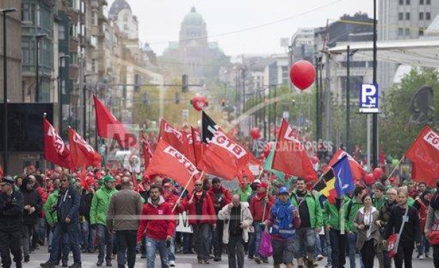 Хиляди на протест в Брюксел срещу промените в трудовия закон