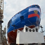 В Санкт Петербург пуснаха най-големия ядрен ледоразбивач в света