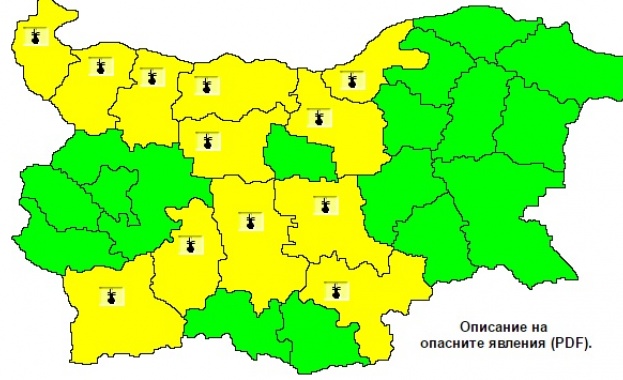 НИМХ: В 12 области е обявен жълт код за високи температури на 6 август