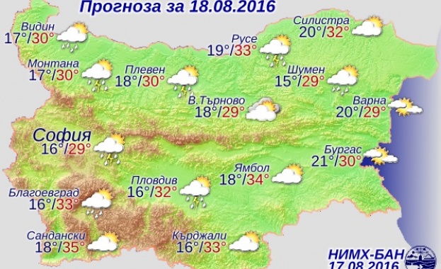 Утре ще превали краткотраен дъжд