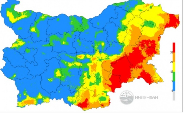 НИМХ: За утре е обявен червен индекс за опасност от пожари в 6 области на страната