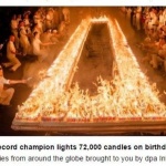 Рекордьор на Гинес запали 72 000 свещи върху торта  