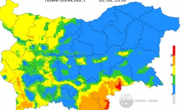 Екстремален индекс за пожароопасност има в някои части на област Хасково