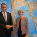 Лавров обсъди с Ирина Бокова избора на нов генерален секретар