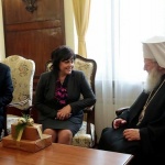 Патриарх Неофит и лидерът на БСП Корнелия Нинова проведоха среща