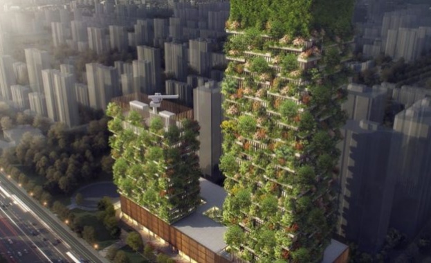 Китайци строят 200-метрова вертикална гора в Нанджинг