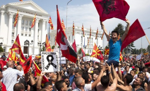 Втори ден на протестите в Скопие