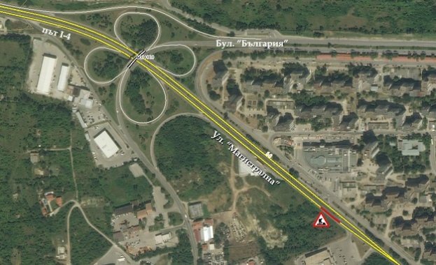 До 29 август ще бъдат стеснени 50 м от ул. „Магистрална" във Велико Търново