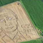 Италиански фермер нарисува Путин на нивата си (видео)