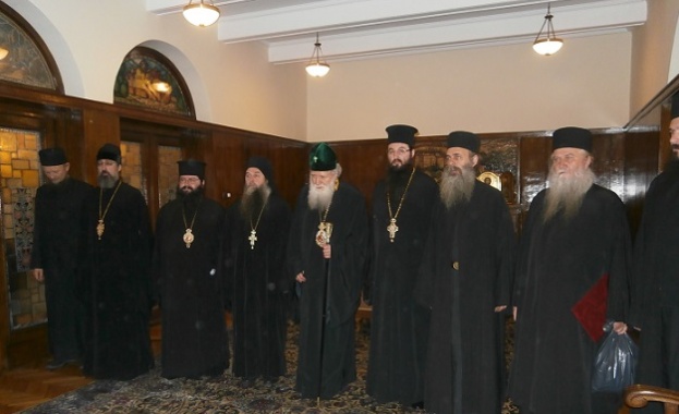 Монасите от Света Гора се срещнаха с Българския патриарх Неофит