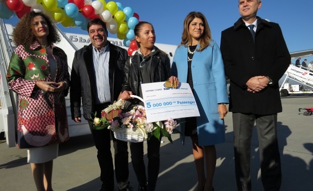 Летище София посрещна 5-милионния си пътник