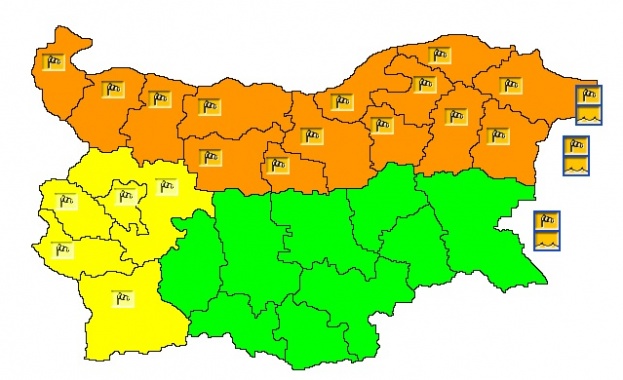 Оранжев код в цяла Северна България