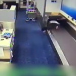 Мъж се качи на лентата с багаж и излезе на пистата на летище в Маями (видео)