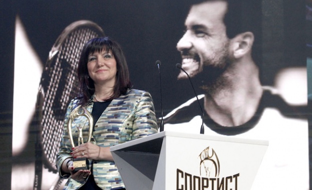Цвета Караянчева връчи наградата „Спортист на годината“ присъдена на Григор Димитров