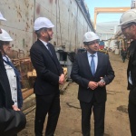 Министър Нанков разгледа във Варна строителството на  кораб за маркиране на Дунав