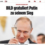 Германският вестник "Билд" поздрави Путин за победата му два дни по-рано