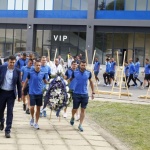 Футболистите и ръководството на "Левски" почетоха Гунди с венци