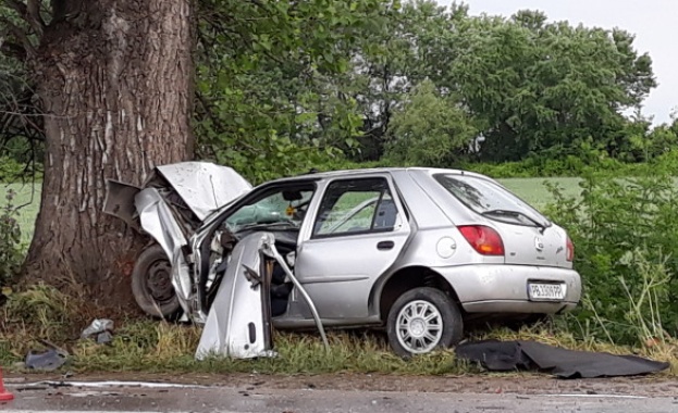 23-годишна шофьорка  загина след удар в дърво