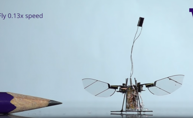 Създадоха робот-муха, задвижван от лазер(видео)