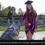 Студентка в САЩ се сприятели с алигатор 