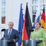 Путин и Меркел са обсъдили транзита на газ през Украйна 