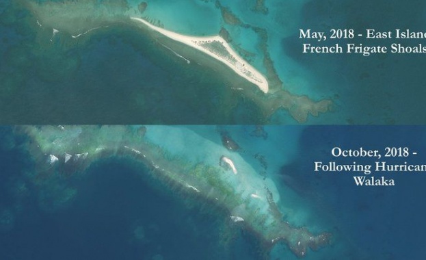 Изчезна един от Хавайските острови, потопен от ураган 