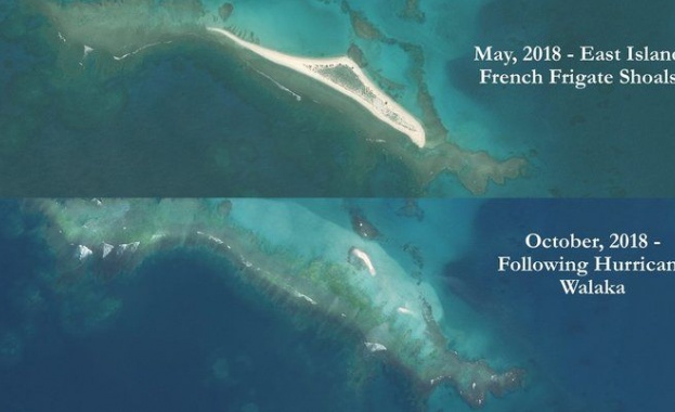 Изчезна един от Хавайските острови, потопен от ураган 